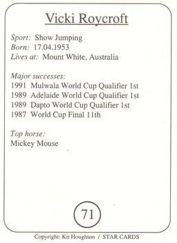 1995 Star Cards Riders of the World #71 Vicki Roycroft Back